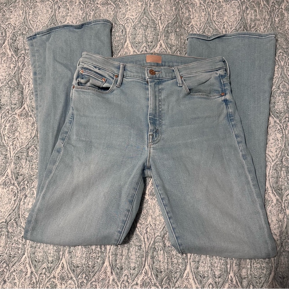 MOTHER Denim the weekender flare jeans blessing in disguise size 10 - Picture 4 of 10